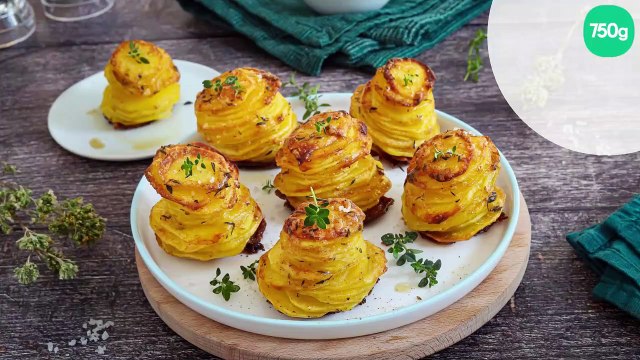 Millefeuilles de pommes de terre croustillantes au parmesan