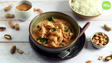 Poulet mijoté au beurre de cacahuètes