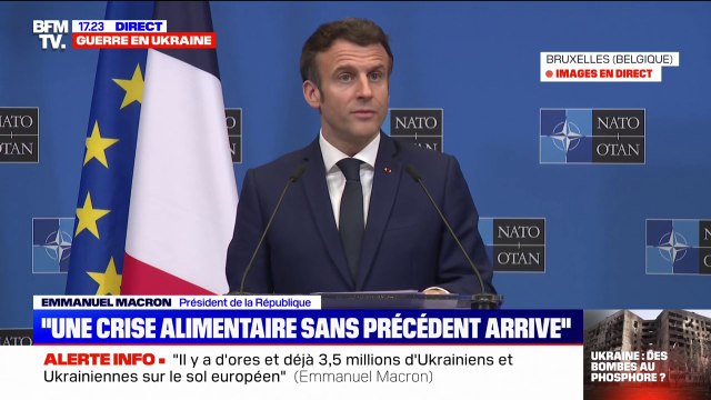 Emmanuel Macron: Nous sommes en train d'entrer dans une crise alimentaire sans précédent