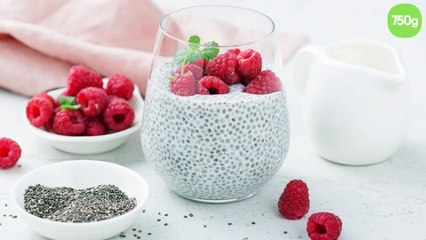 Pudding aux graines de chia et framboises