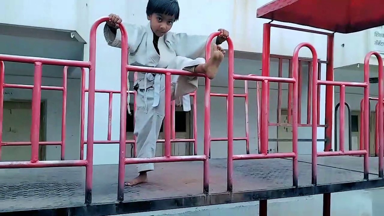 मार्शल आर्ट्स प्रैक्टिस। Martial arts work out