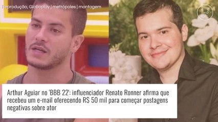 Denúncia 'BBB 22': Arthur Aguiar é vítima de esquema de posts negativos por R$ 50 mil