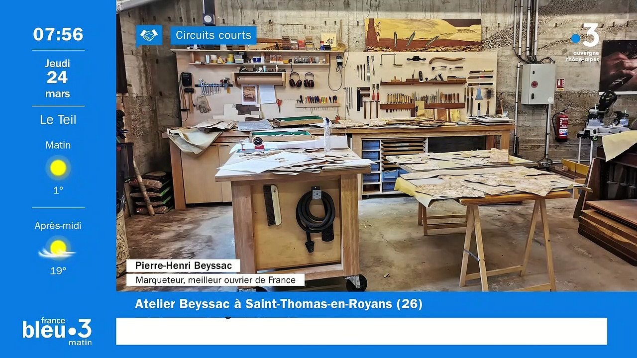 À Saint-Thomas-en-Royans, l'atelier de marqueterie de Pierre-Henri Beyssac, Meilleur Ouvrier de France