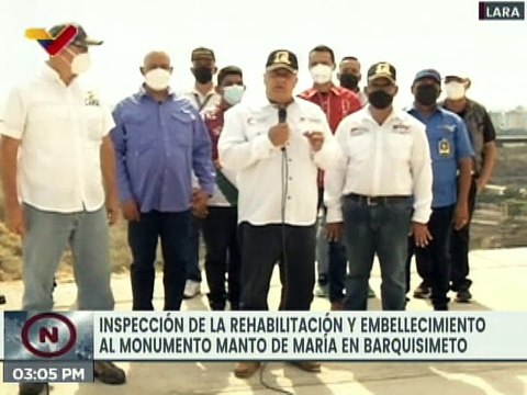 Lara | Labores de rehabilitación y embellecimiento del Monumento Manto de María Divina Pastora