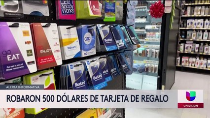 Robaron 500 dólares de tarjeta de regalo