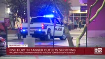 Five people shot after fight at Tanger Outlets Wednesday afternoon