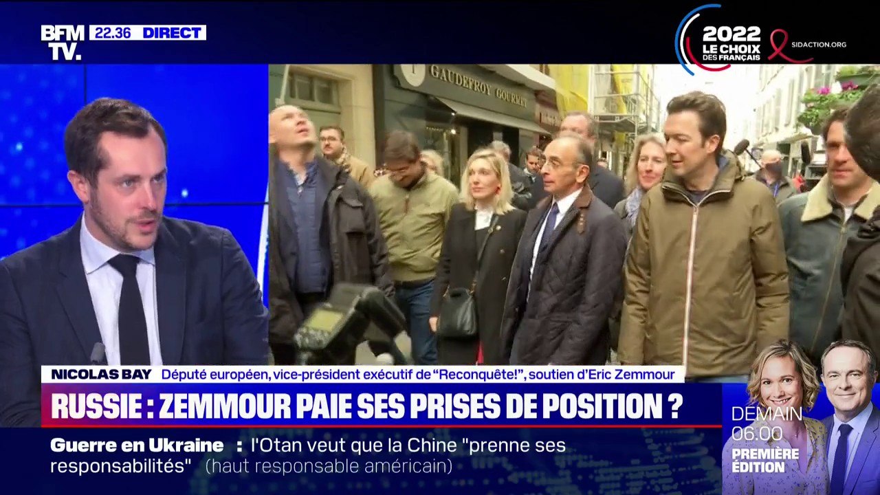 Nicolas Bay: "Éric Zemmour a condamné avec la plus grande clarté et la plus grande fermeté l'agression de l'Ukraine par la Russie"