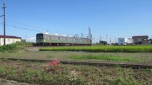 Japanese electric multiple unit on the Chichibu main line near Nagata station 秩父本線埼玉県深谷市永田駅。7902号編成、普通列車1519