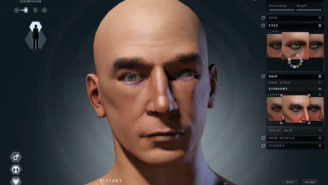 EVE Online : Editeur de création de personnages