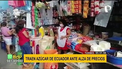 Tumbes: Traen azúcar de Ecuador ante alza de precios
