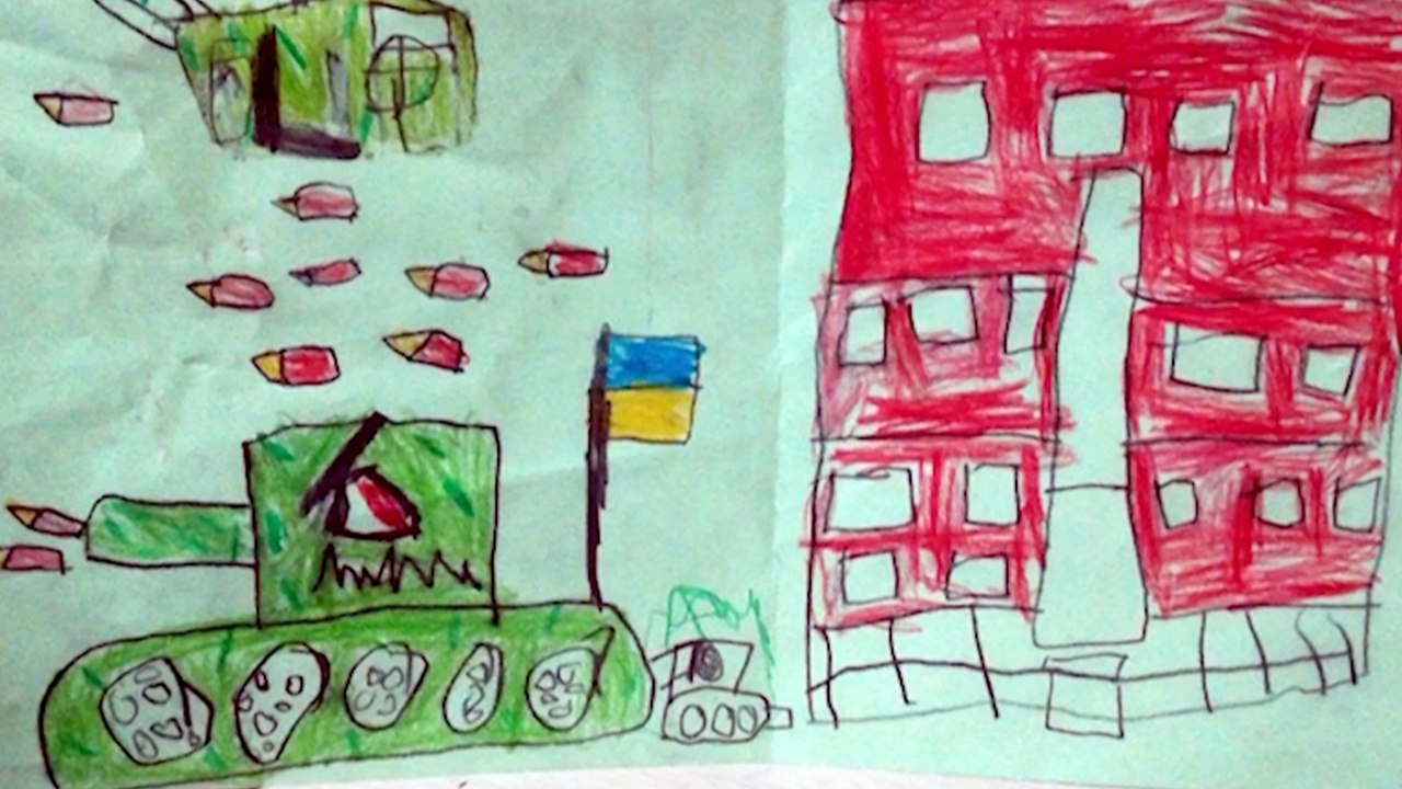 Ukrainian children’s war drawings featured in online gallery
