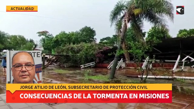 Consecuencias de la tormenta en Misiones