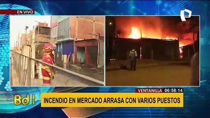 Ventanilla: Incendio arrasa con mercado “La Cachina”