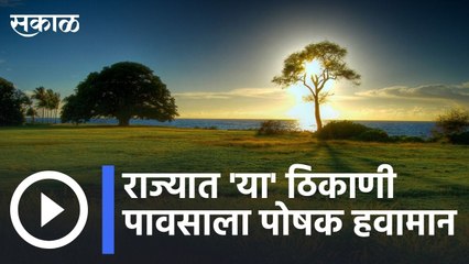 Download Video: Weather Forecast | राज्यात या ठिकाणी पावसाला पोषक हवामान  | Sakal |