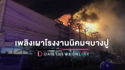 ระทึกกลางดึก! เพลิงเผาโรงงานนิคมฯบางปูวอดคนงานหนีตายวุ่น | HOTSHOT เดลินิวส์ 25/03/65