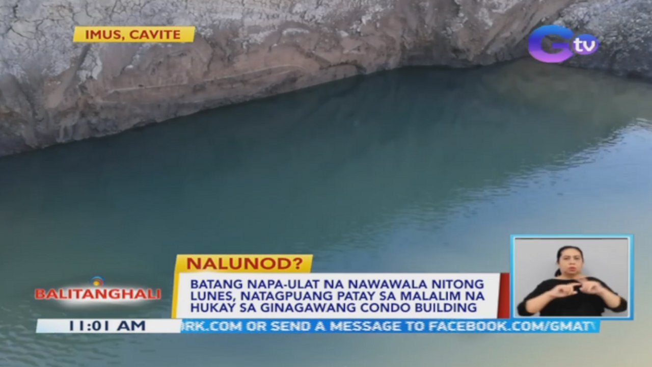 Batang napa-ulat na nawala nitong Lunes, natagpuang patay sa malalim na hukay sa ginagawang condo building | BT