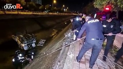 Adana'da sulama kanalına düşen kamyonetin sürücüsü yaralandı