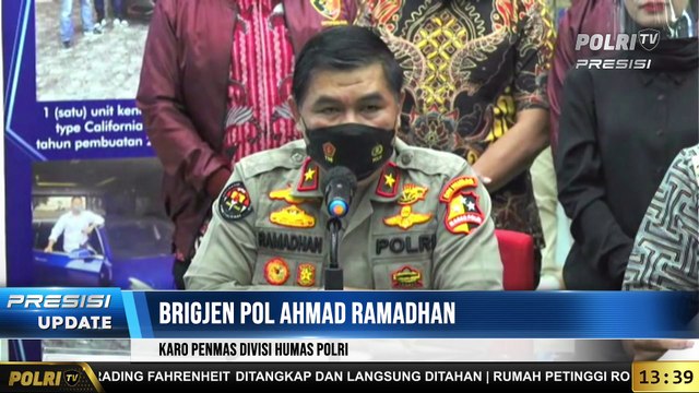 PRESISI Update Dittipideksus Bareskrim Polri hadirkan tersangka Indra Kenz dalam Konferensi Pers kasus Investasi Bodong Binary Option Binomo.