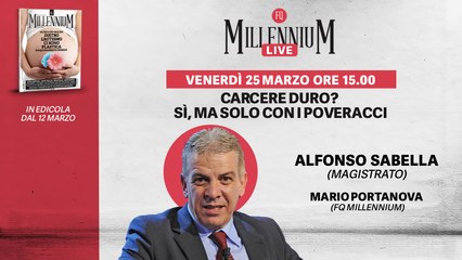 Carcere duro? Sì, ma solo con i poveracci. La diretta di Millennium Live con Alfonso Sabella