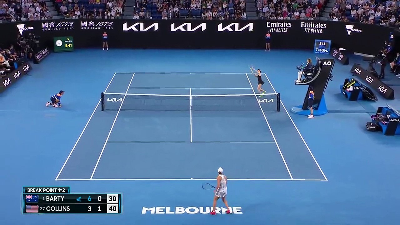 Ashleigh Barty v Danielle Collins 2nd Set Highlights (F) Australian Open 2022