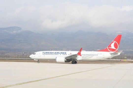 Yeni Havalimanı'na Tokat isimli ilk yolcu uçağı indi