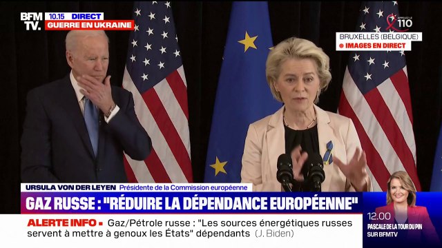 Ursula von der Leyen: 15 milliards de m3 de gaz fournis parles USA remplaceront un tiers du gaz russe