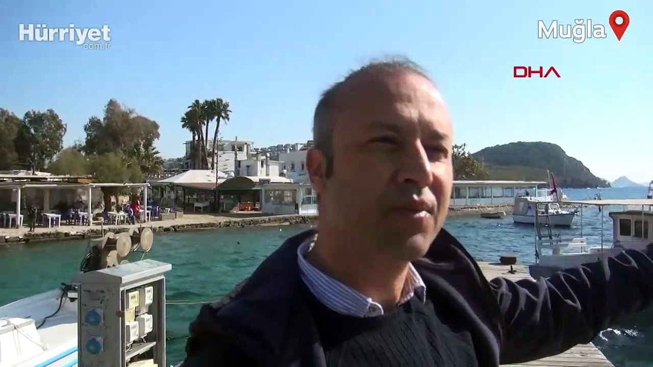 Bodrum'da deniz çekildi, tarihi Kral Yolu ortaya çıktı! Havadan görüntülendi