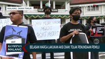 Belasan Warga di Kota Malang Lakukan Aksi Diam, Tolak Penundaan Pemilu