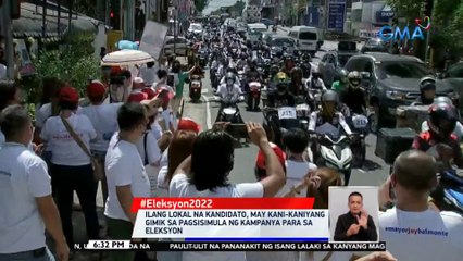 Ilang lokal na kandidato, may kani-kaniyang gimik sa pagsisimula ng kampanya para sa eleksyon | 24 Oras
