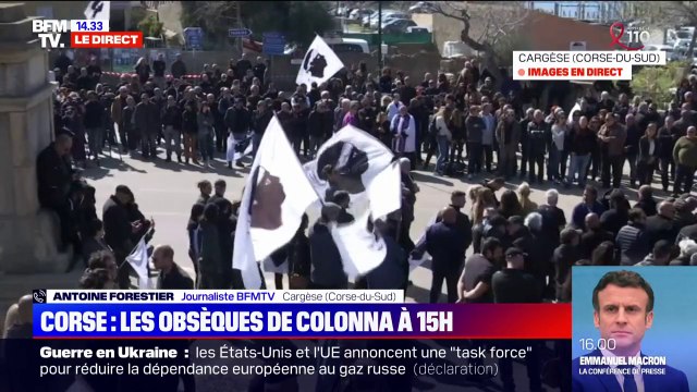 Corse : les images de la foule à Cargèse, quelques minutes avant les obsèques d'Yvan Colonna