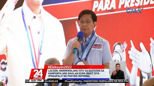 Sen. Lacson, naniniwalang isyu sa gastusin sa kampanya ang dahilan kung bakit siya ipinagpalit ng Partido Reporma | 24 Oras