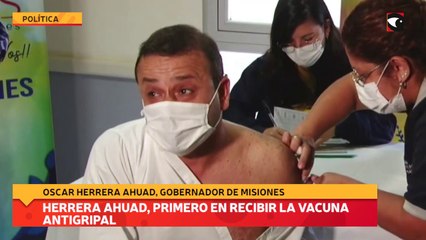 Herrera Ahuad, primero en recibir la vacuna antigripal