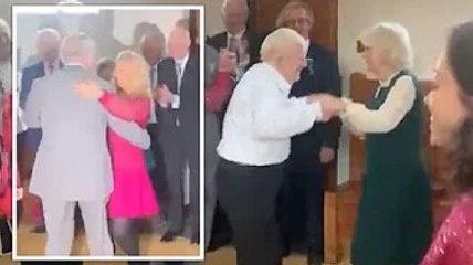 Look out Kate and William! Charles and Camilla show off their dance moves on Ireland visit