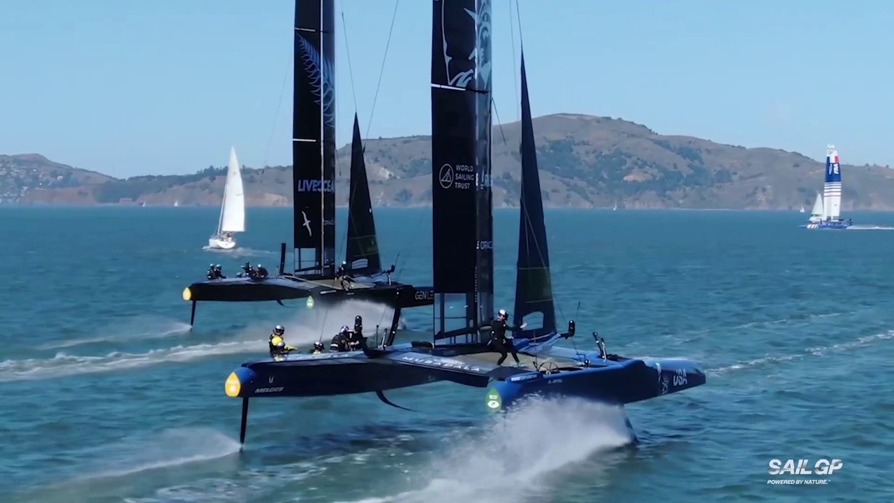 Red Bull's Jamie O'Brien + Kai Lenny Experience the F50  United States SailGP Team Jamie O'Brien et Kai Lenny de Red Bull découvrent l'équipe F50 United States SailGP Team / SailGP 2022