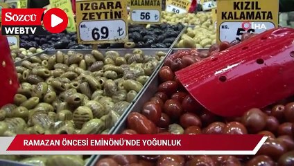 Ramazan öncesi Eminönü’nde yoğunluk