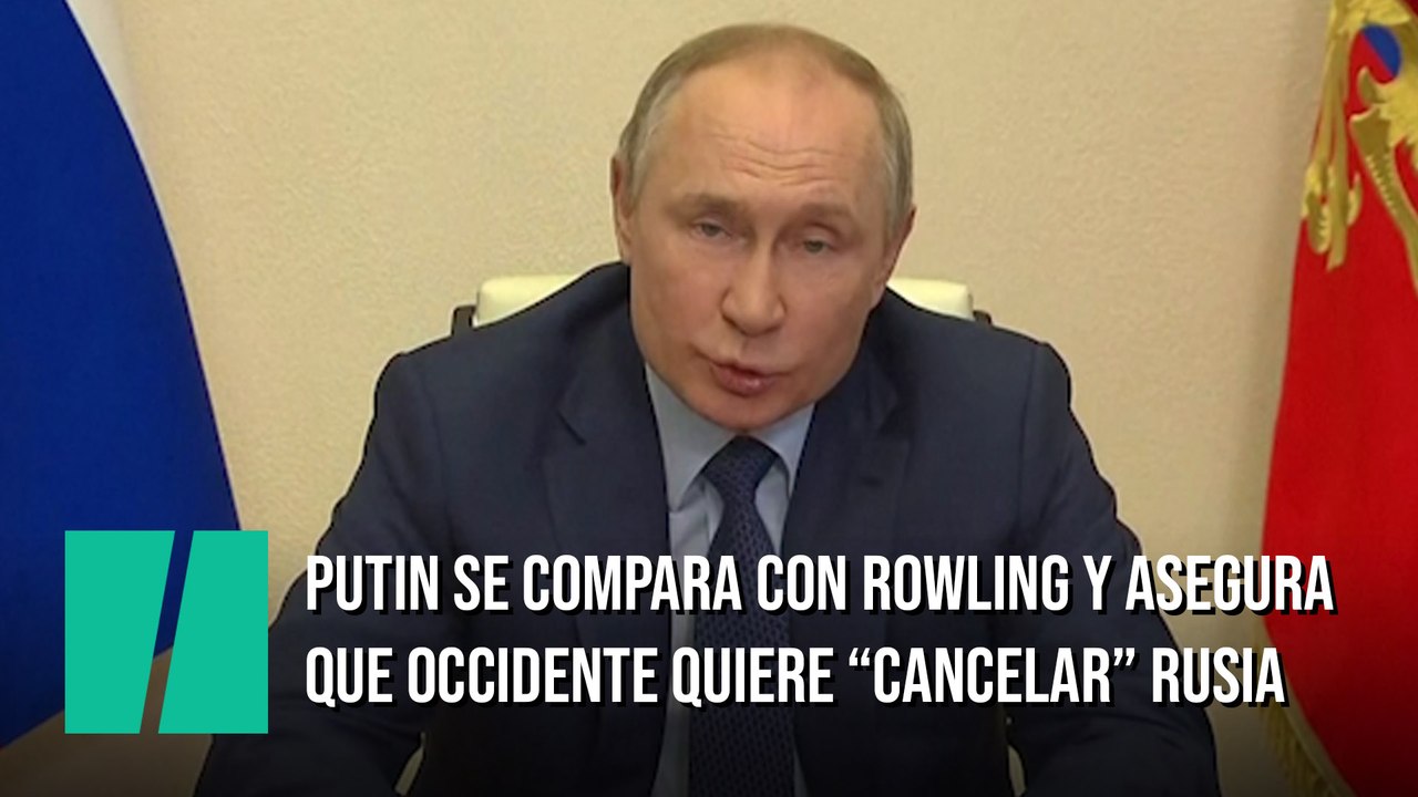 Putin se compara con JK Rowling y asegura que Occidente intenta "cancelar" a Rusia