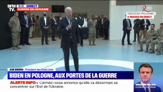 Joe Biden aux soldats américains en Pologne: 