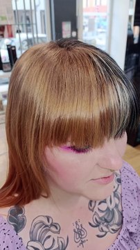 cheveux chatain cuivre bicolor splitcolor coloriste aix en provence