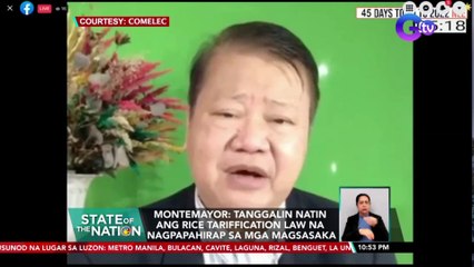 Montemayor: Tanggalin natin ang Rice Tariffication Law na nagpapahirap sa mga magsasaka | SONA