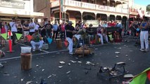 Wood chopping at Daylesford's New Year's Eve gala