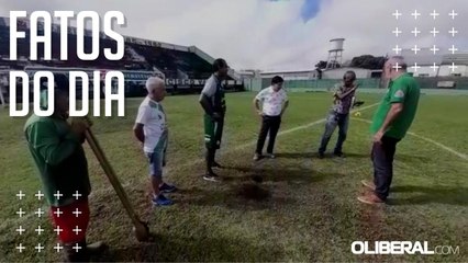 FPF vistoria gramado do Souza antes de jogo entre Remo e Tuna, pelo Parazão