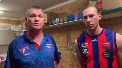 Hepburn coach Clive Raak and Sam Dunstan