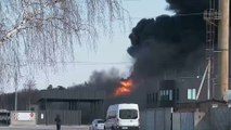 قصف روسي لمستودعات وقود تابعة للجيش الأوكراني في جنوبي غربي كييف