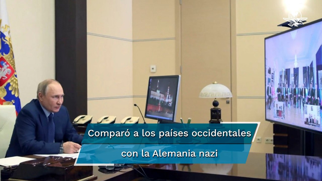 Vladimir Putin acusa a Occidente de "cancelar" la cultura de Rusia y lo compara con nazismo