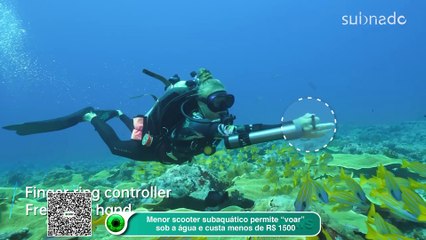 Menor scooter subaquático permite “voar” sob a água e custa menos de R$ 1500