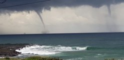 Epic water spouts off the coast from Woonona