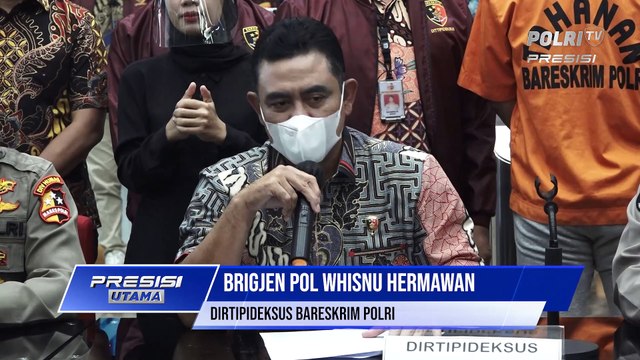 Tersangka Indra Kenz Hadir dalam Konfrensi Pers Dittipideksus Bareskrim Polri