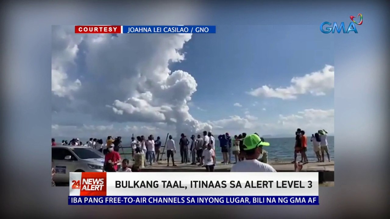 Bulkang Taal, itinaas sa alert level 3 | 24 Oras News Alert