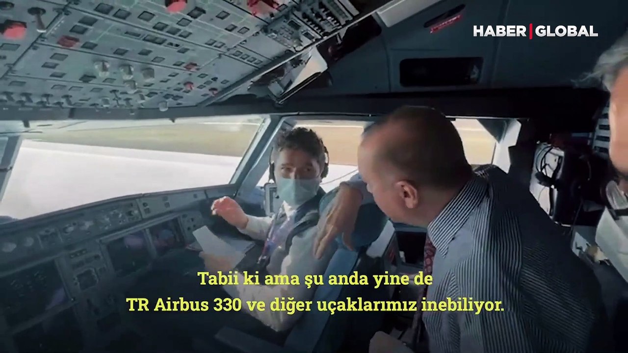 Cumhurbaşkanı Erdoğan ile pilotların pist uzunluğu diyaloğu