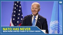 NATO has never been more united than it is today Biden